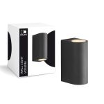 D'Lite Luce Da Parete Vossem Nero Up & Down| IP54 - Adatto Per 2x GU10