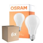 Confezione Multipack 6x Osram LED Lamps E27 Pera Filamento Ghiaccio 11.6W 2452lm - 827 Bianco Molto Caldo | Sostitutiva 150W