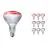 Confezione Multipack 10x Philips BR125 IR 250W E27 230-250V Rossa