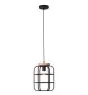 Brilliant Gwen Luce Pendente Metallo Legna Nero | 250mm - Adatto per 1x E27